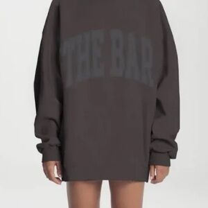 The Bar slate grey oversized sweatshirt